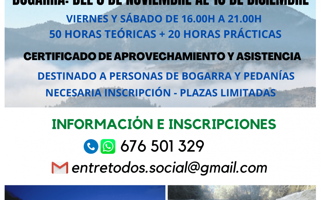 TALLER FORMATIVO «PROMOCIÓN TURÍSTICA LOCAL E INFORMACIÓN AL VISITANTE» EN BOGARRA