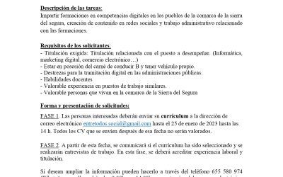 OFERTA DE EMPLEO – PERFIL DIGITAL