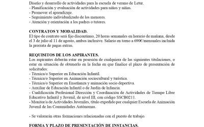 OFERTA DE EMPLEO EN LETUR