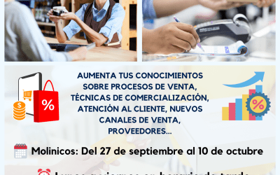TALLER FORMATIVO «COMERCIALIZACIÓN Y VENTAS» EN MOLINICOS